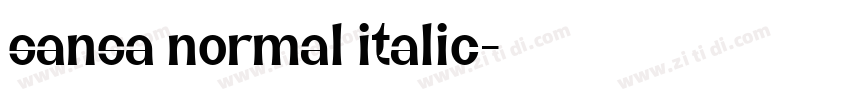 sansa normal italic字体转换